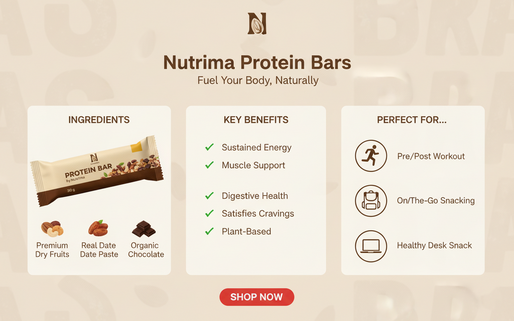 Nutrima Homemade Protein Bar - 30g | Natural Indian Snack