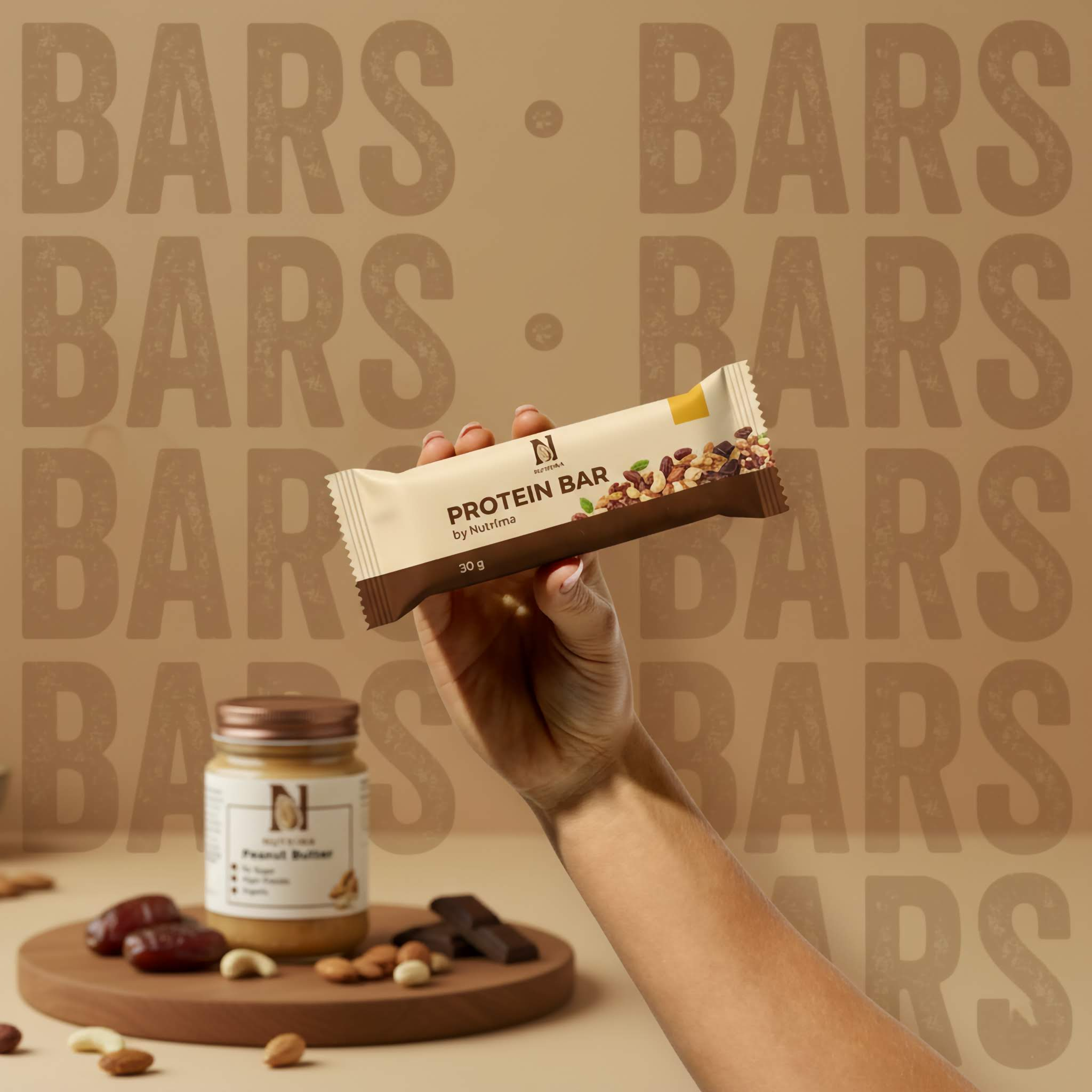 Nutrima Homemade Protein Bar - 30g | Natural Indian Snack